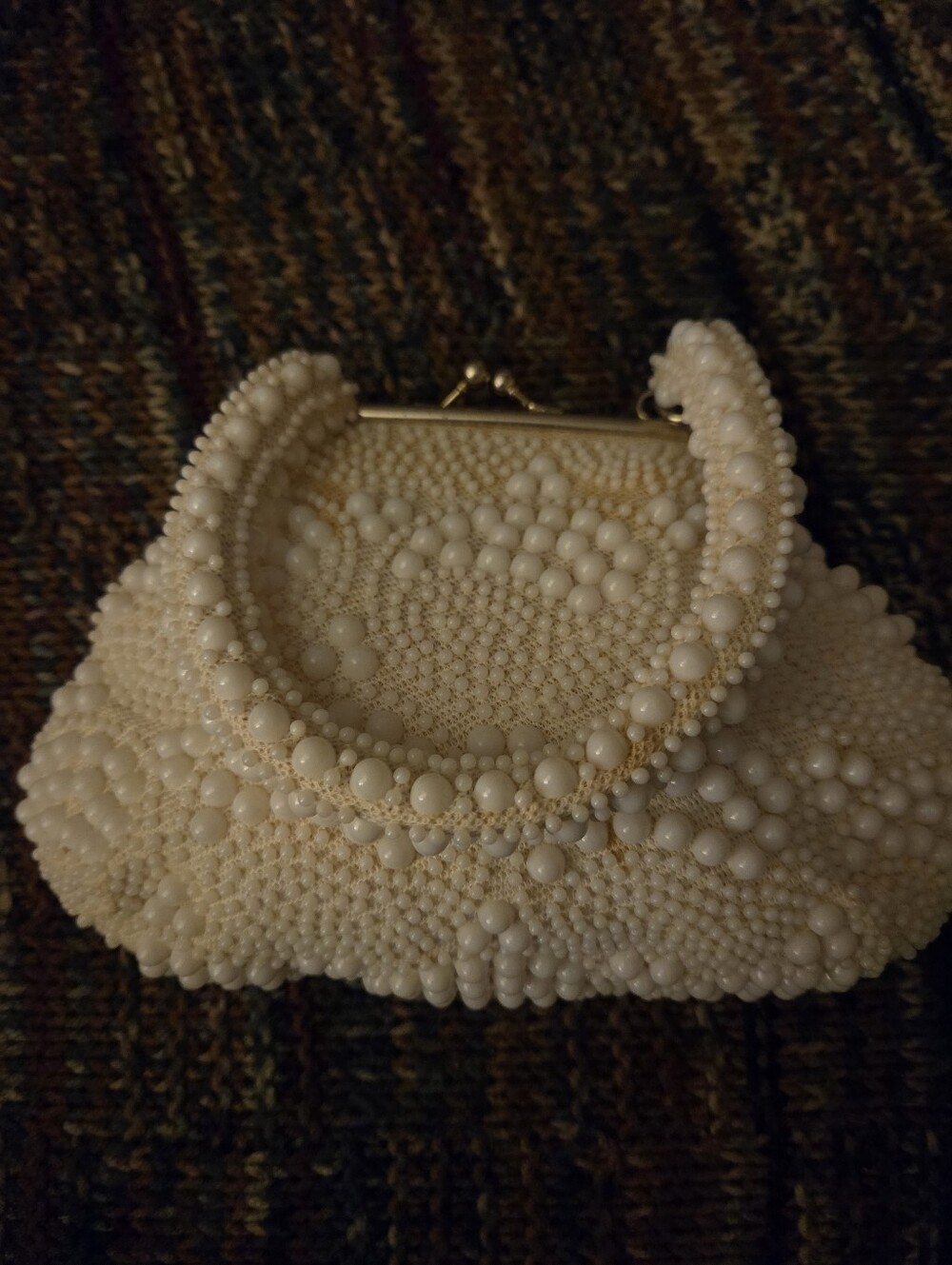 Vintage Beaded Purse Kiss Lock